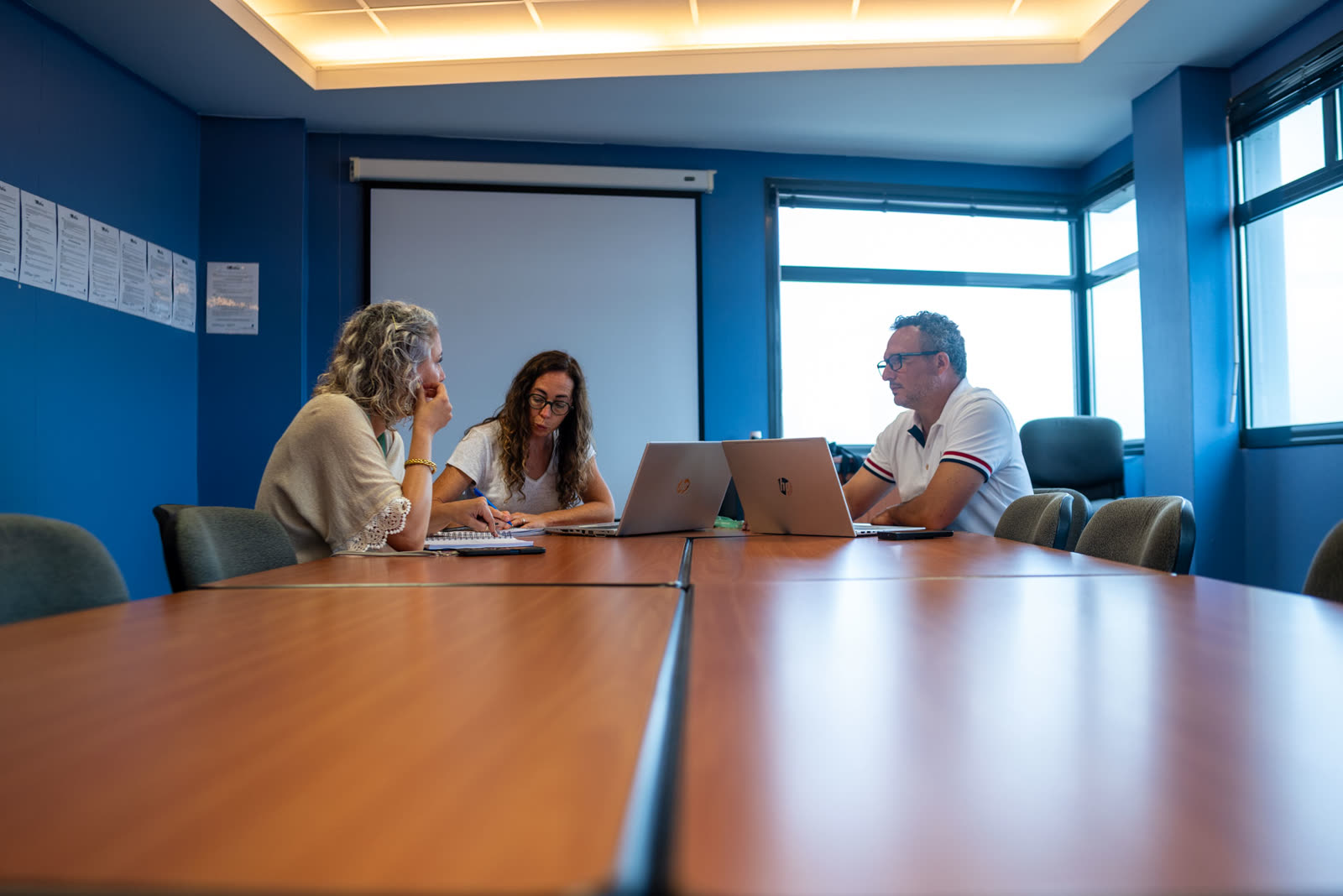 Réunion de travail avec les équipes d'un client